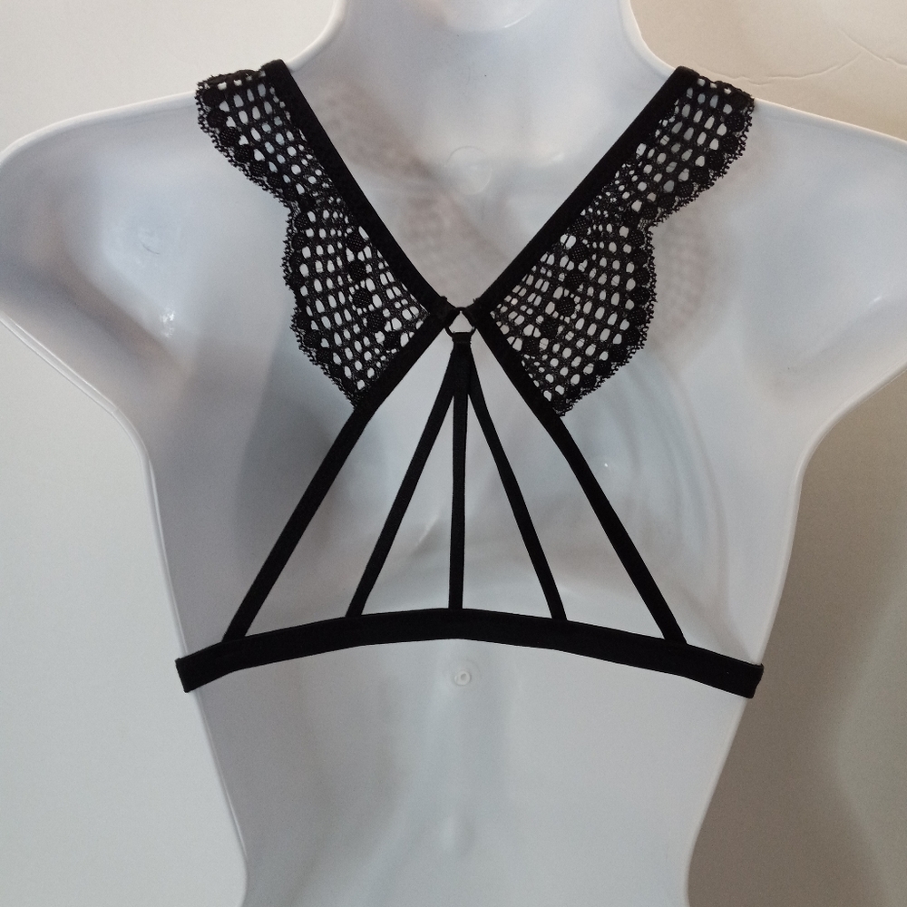Victoria's Secret Sexy Strappy Black Lace Bralette
